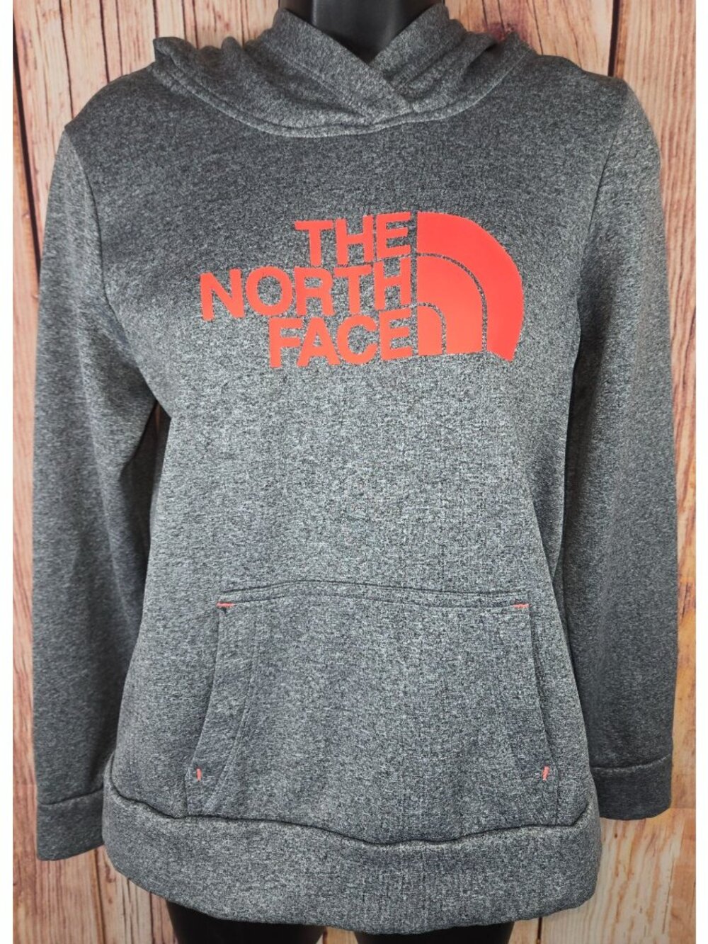 The North Face Womens Grey & Red Pullover Hoodie Small